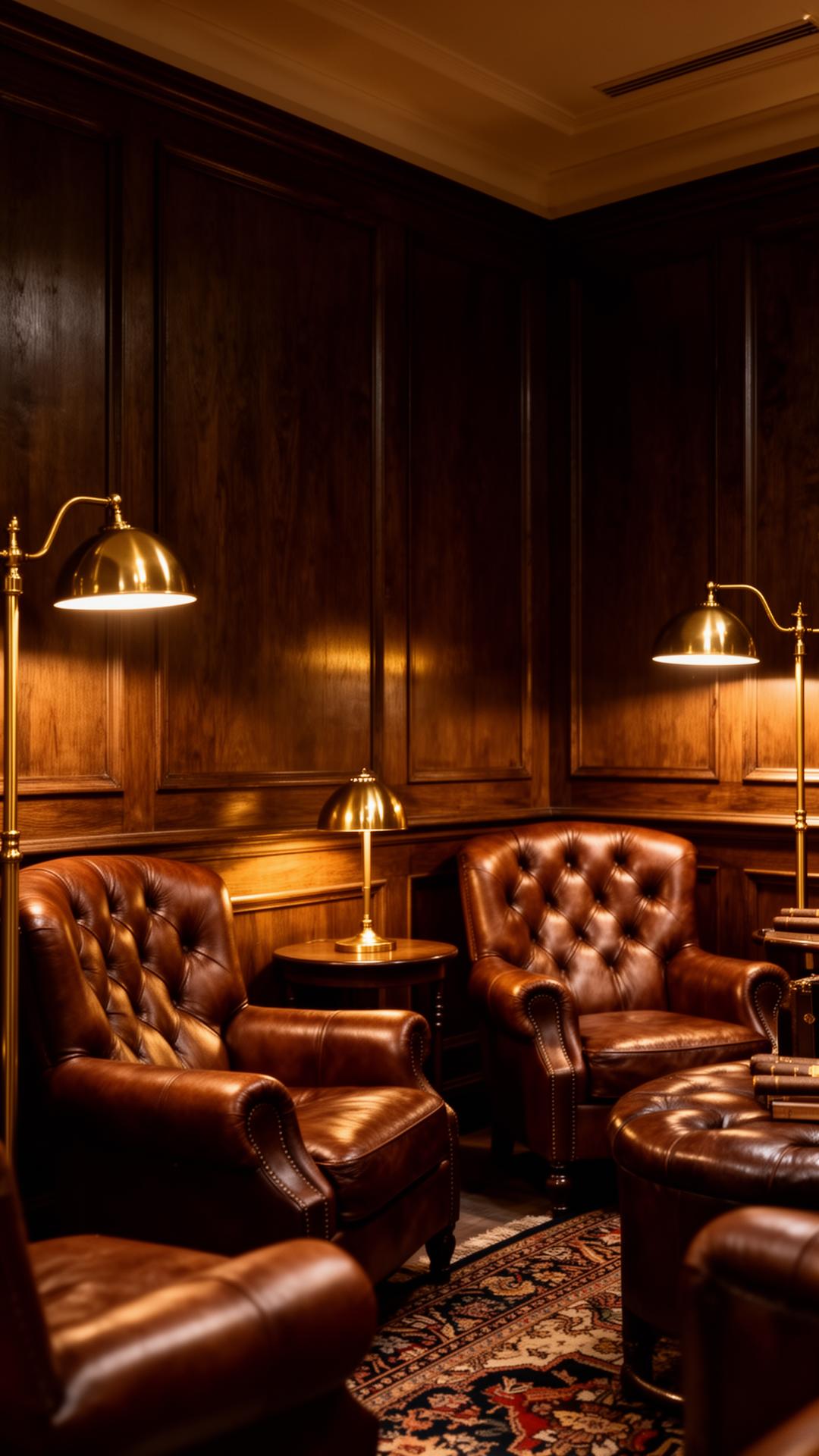 The members' lounge at The Oak Lounge